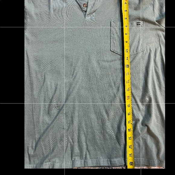 BILLABONG SEA GREEN MEN MEDIUM POLO POCKET SHIRT NWOT EUC - Picture 6 of 7